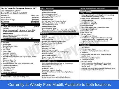 Used 2021 Chevrolet Traverse Premier w/ LPO, Floor Liner Package