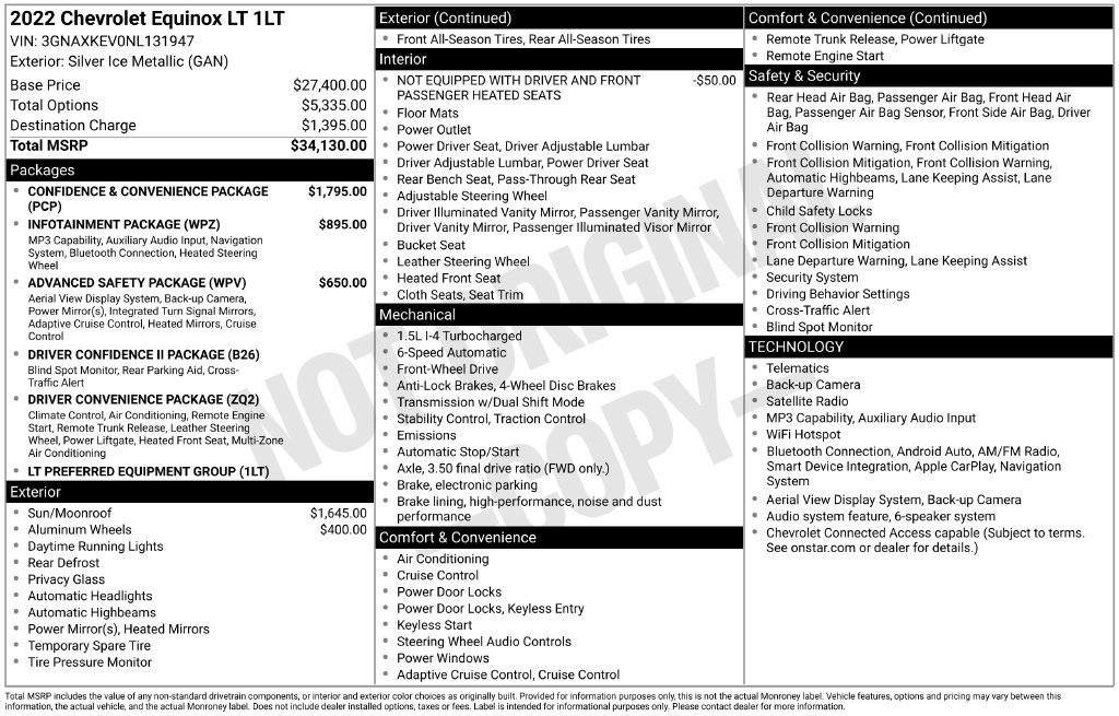 Used 2022 Chevrolet Equinox LT FWD image 50