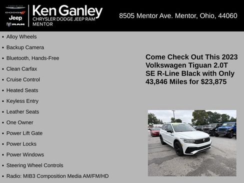 Used 2023 Volkswagen Tiguan SE R-Line AWD/4WD image 5