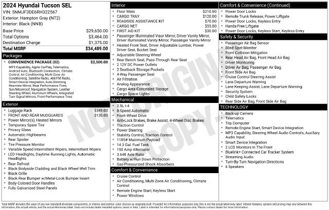 Used 2024 Hyundai Tucson SEL w/ Convenience Package FWD image 21