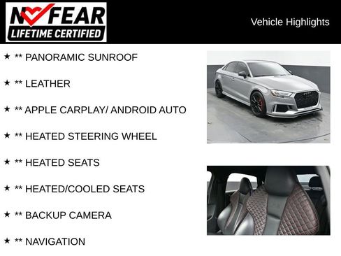 Used 2018 Audi RS 3 AWD/4WD image 2