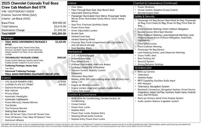 Used 2025 Chevrolet Colorado Trail Boss AWD/4WD image 24