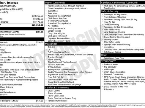 Used 2025 Subaru Impreza 2.0i w/ Popular Package #1A AWD/4WD image 15