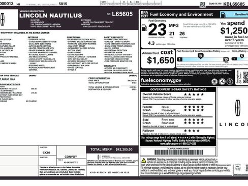 Used 2019 Lincoln Nautilus FWD image 5