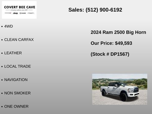 Used 2024 RAM 2500 Big Horn w/ Off Road Package AWD/4WD image 6