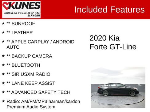 Used 2020 Kia Forte GT-Line w/ GT-Line Premium Package image 2