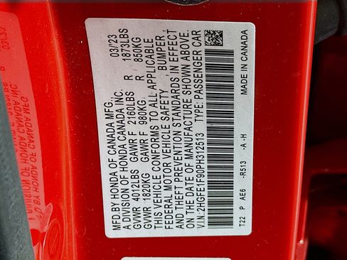 Used 2023 Honda Civic Touring image 12