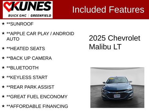 Used 2025 Chevrolet Malibu LT FWD image 2
