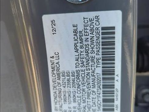 New 2025 Honda Accord SE image 21