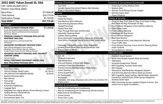 Used 2022 GMC Yukon XL Denali w/ Denali Ultimate Package AWD/4WD image 7