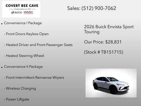 New 2026 Buick Envista Sport Touring w/ Convenience I Package image 12