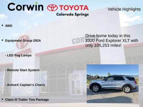 Used 2020 Ford Explorer XLT w/ Equipment Group 202A AWD/4WD image 7