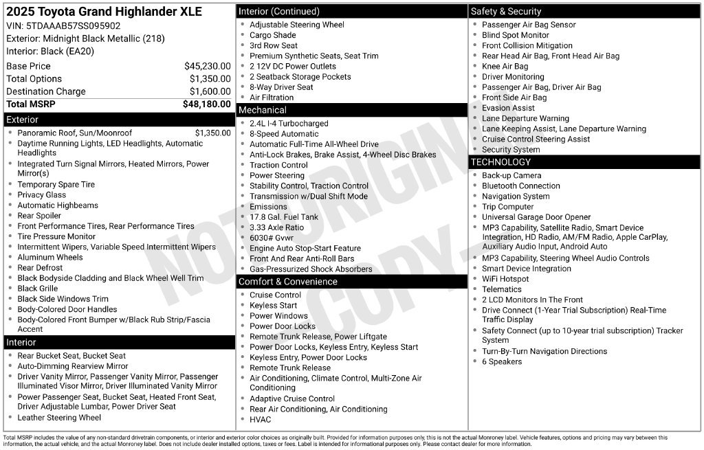 Certified 2025 Toyota Grand Highlander AWD image 3