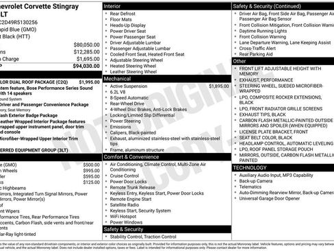 Used 2024 Chevrolet Corvette Stingray Premium Cpe w/ Body-Color Dual Roof Package RWD image 43