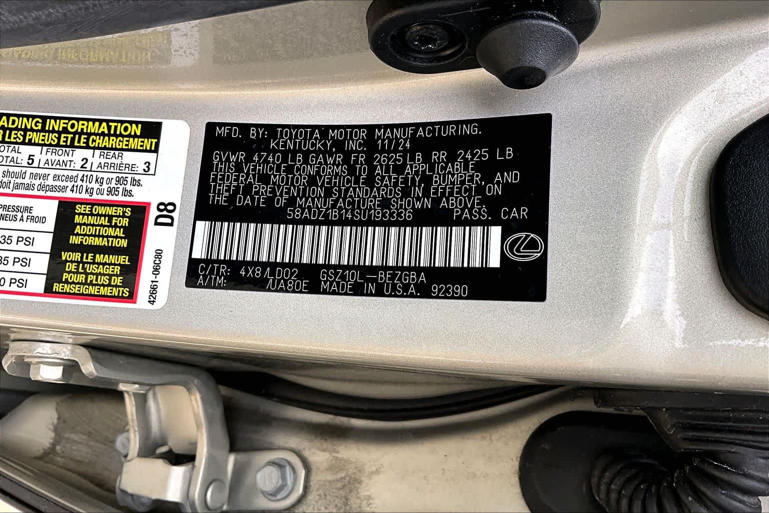 Used 2025 Lexus ES 350 w/ Premium Package FWD image 37