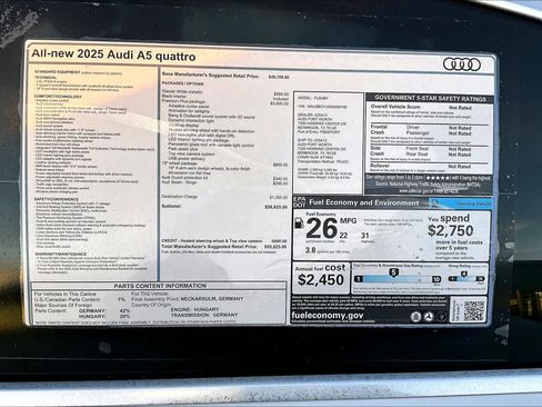 New 2025 Audi A5 2.0T Premium Plus image 16