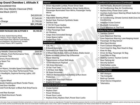 Certified 2024 Jeep Grand Cherokee L Altitude AWD/4WD image 45