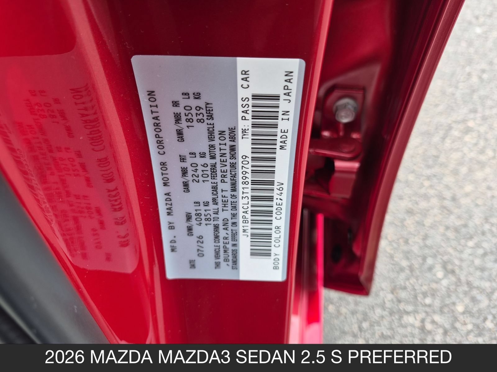 New 2026 MAZDA MAZDA3 2.5 S Sedan w/ Preferred Pkg FWD image 33