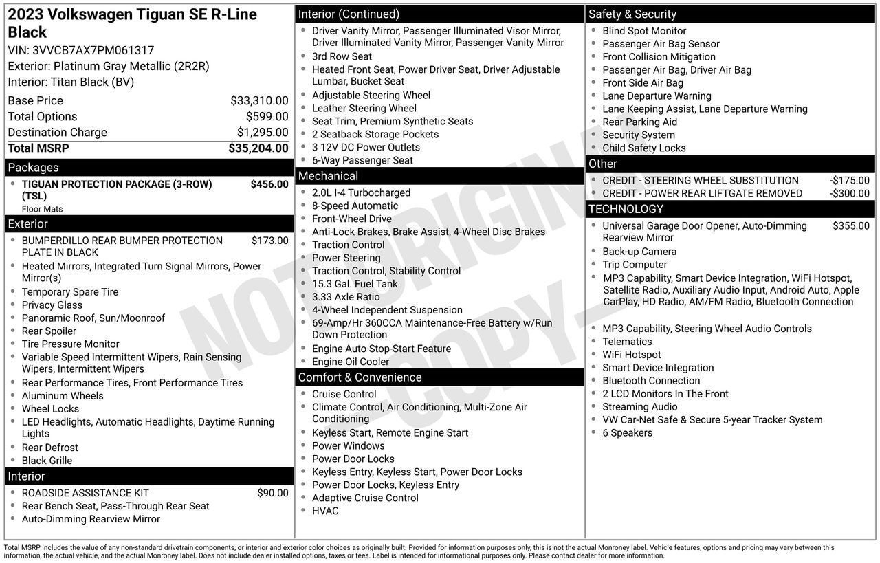 Used 2023 Volkswagen Tiguan SE R-Line FWD image 30