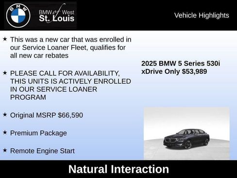 Certified 2025 BMW 530i xDrive w/ Premium Package image 59