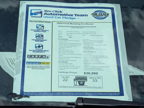 Certified 2024 Ford Mustang Coupe RWD image 13