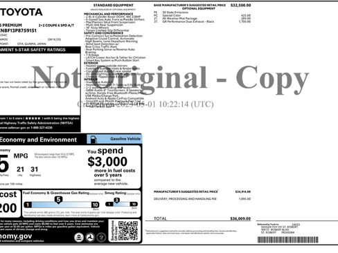 Used 2023 Toyota GR86 Premium w/ ALL Weather Mat Package (TMS) RWD image 47