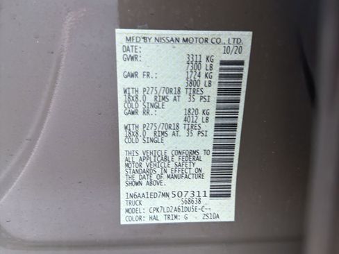 Used 2021 Nissan Titan PRO-4X w/ Pro-4x Utility Package image 12