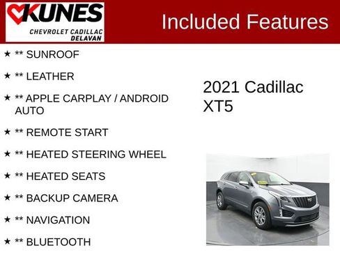 Used 2021 Cadillac XT5 Premium Luxury w/ LPO, Floor Liner Package AWD/4WD image 3