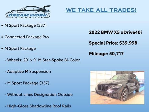 Used 2022 BMW X5 xDrive40i w/ M Sport Package image 2