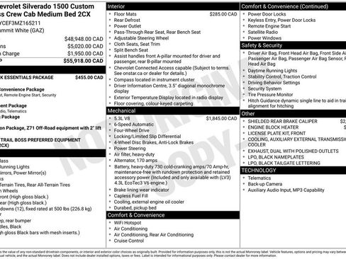 Used 2021 Chevrolet Silverado 1500 Custom Trail Boss w/ LPO, Dark Essentials Package image 2