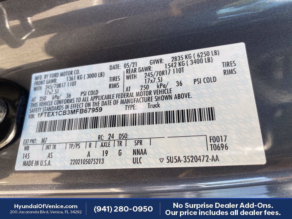 Used 2021 Ford F150 XL w/ Equipment Group 101A High RWD image 21