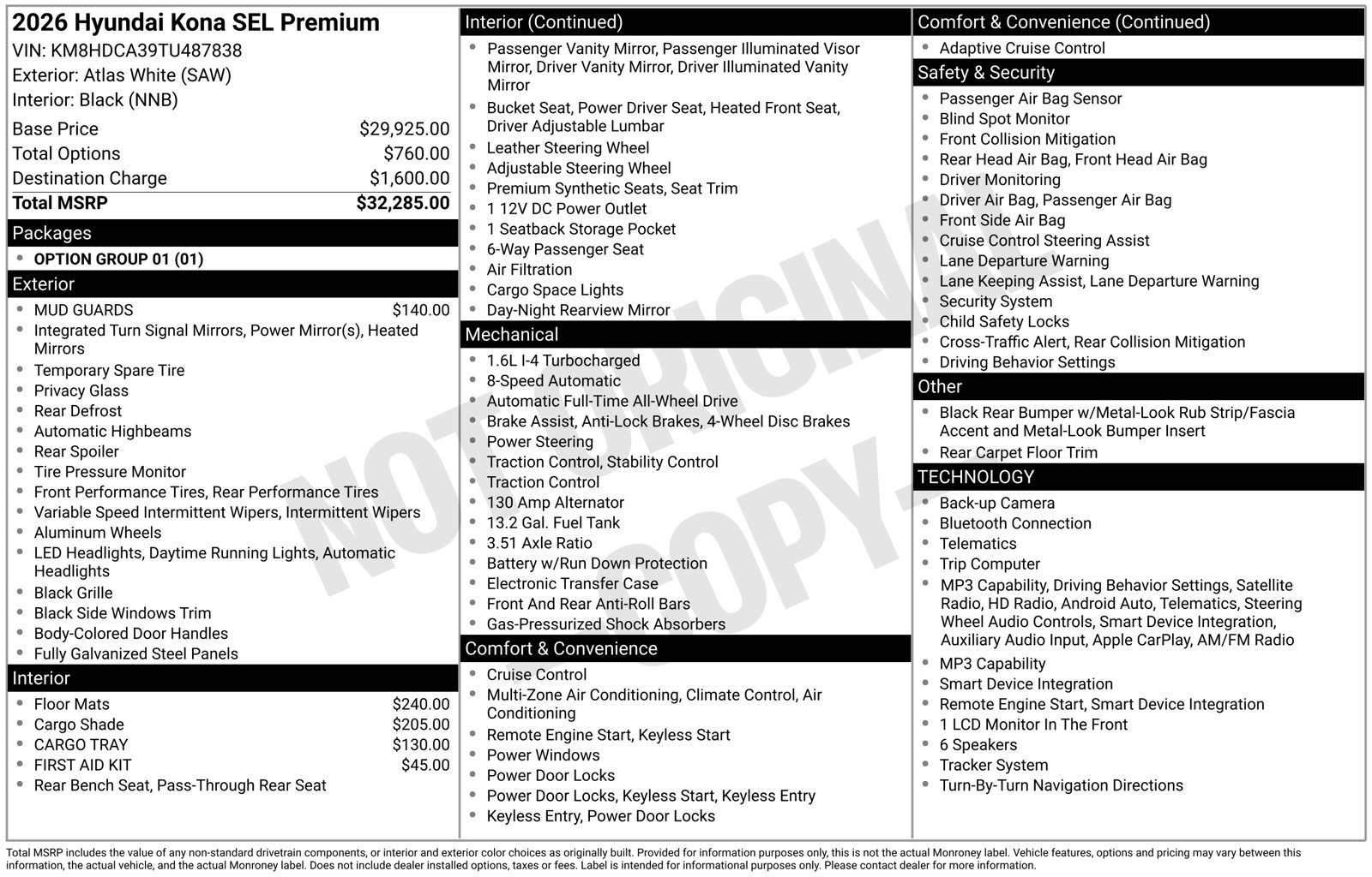 New 2026 Hyundai Kona SEL Premium AWD/4WD image 27