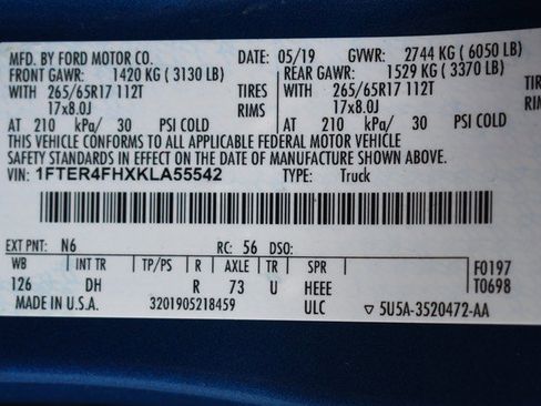 Used 2019 Ford Ranger Lariat w/ Equipment Group 501A Mid image 33