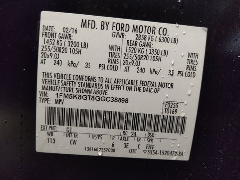 Used 2016 Ford Explorer Sport w/ Equipment Group 401A AWD/4WD image 33