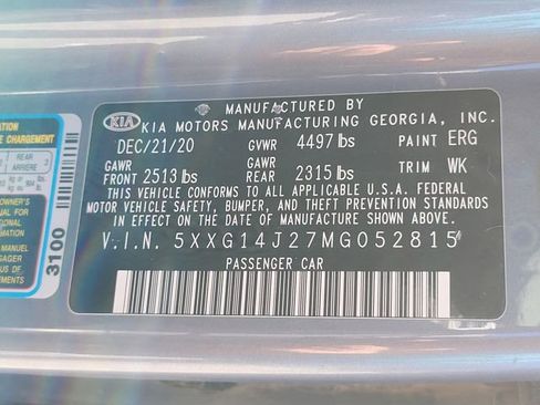 Certified 2021 Kia K5 LXS image 20