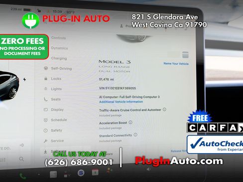 Used 2019 Tesla Model 3 Long Range AWD/4WD image 2