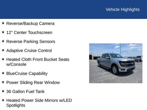 Certified 2024 Ford F150 XLT w/ Equipment Group 302A MID RWD image 35