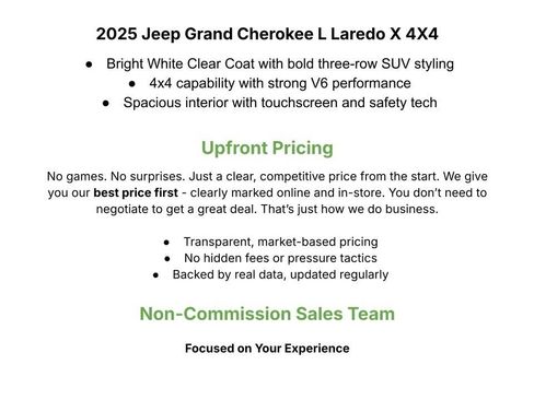 Used 2025 Jeep Grand Cherokee Laredo w/ Luxury Tech Group I AWD/4WD image 3