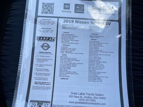 Used 2019 Nissan Sentra SV FWD image 27