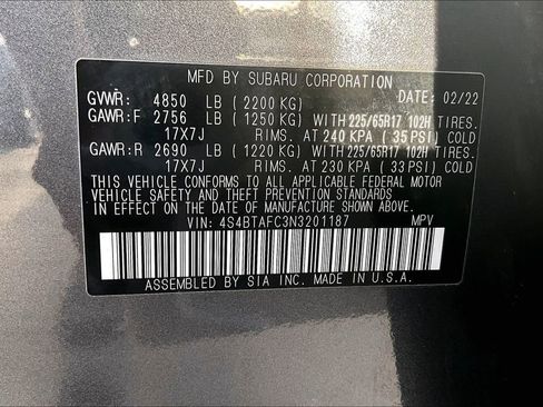 Used 2022 Subaru Outback Premium w/ Popular Package #1 image 41