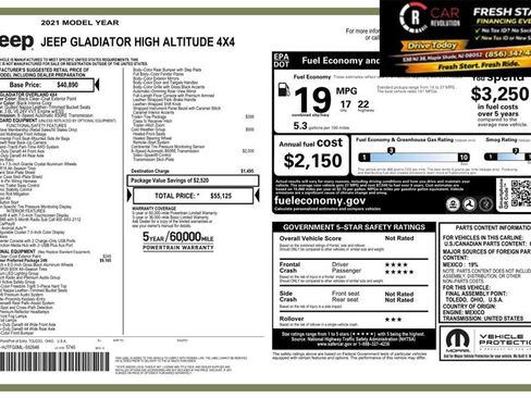 Used 2021 Jeep Gladiator Overland AWD/4WD image 9