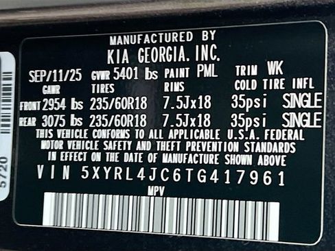 New 2026 Kia Sorento S w/ S Panoramic Sunroof Package FWD image 32