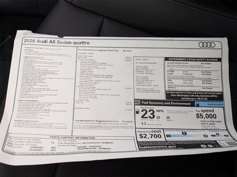 New 2026 Audi A6 Premium Plus image 18