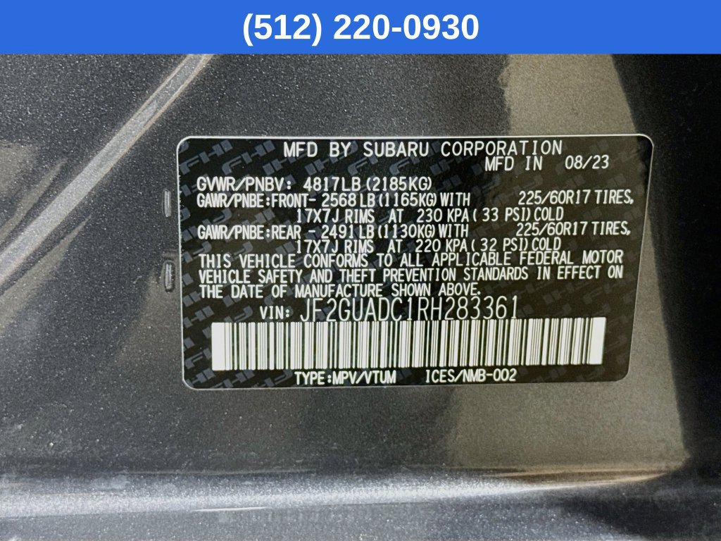 Certified 2024 Subaru Crosstrek 2.0i Premium AWD/4WD image 41
