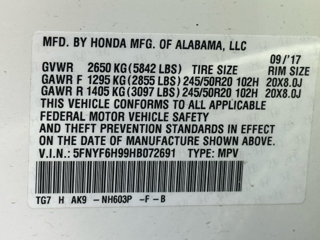 Used 2017 Honda Pilot Touring image 17