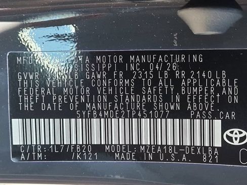 Certified 2026 Toyota Corolla LE FWD image 26