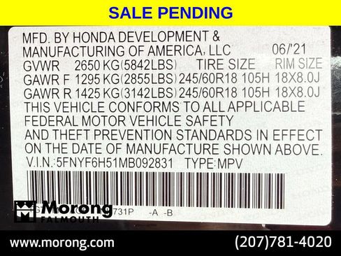 Used 2021 Honda Pilot EX-L image 48