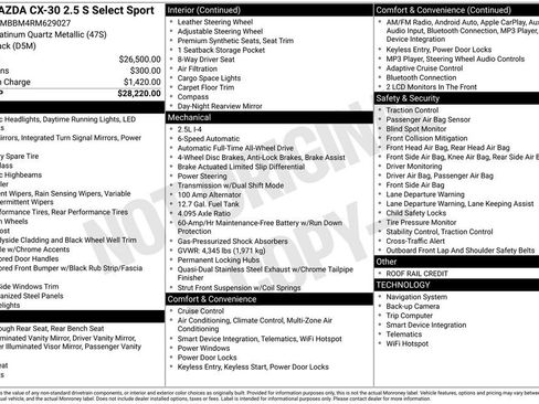 Used 2024 MAZDA CX-30 AWD 2.5 S w/ Select Sport Pkg image 2