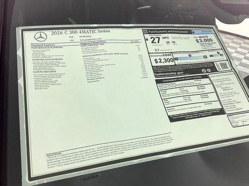 New 2026 Mercedes-Benz C 300 C 300 image 13