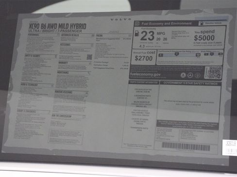 New 2026 Volvo XC90 B6 Ultra w/ Protection Package image 18